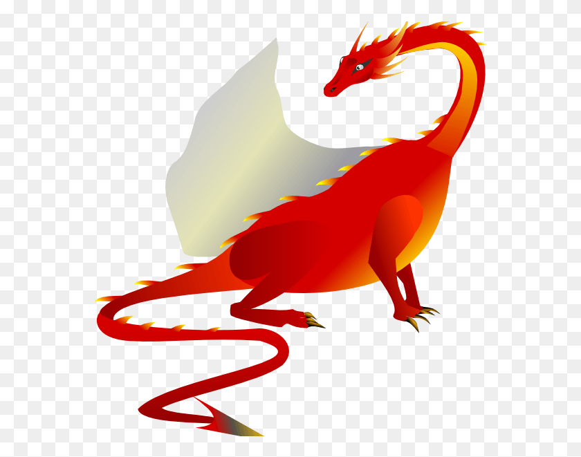 569x601 Dragon Red Clipart, Animal, Bird, Waterfowl HD PNG Download