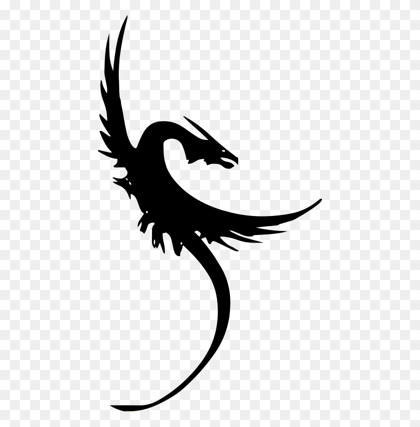 450x794 Dragon Silhouette Medium Image Dragon Silhouette Transparent Background, Nature, Outdoors, Night HD PNG Download