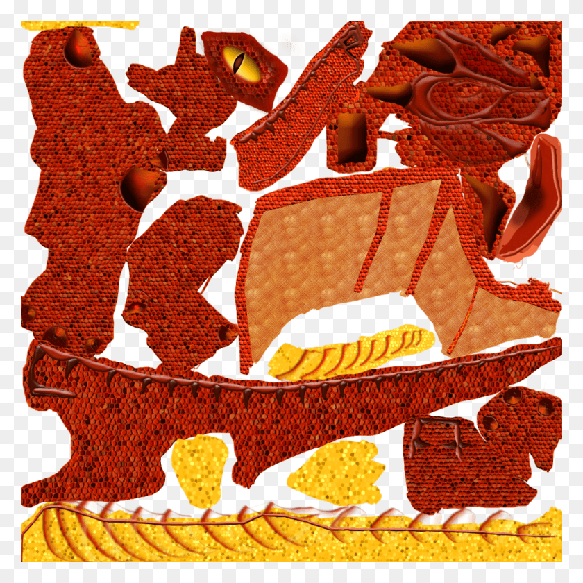 1024x1024 Ilustración De Textura De Dragón, Monedero, Bolso, Bolso Hd Png