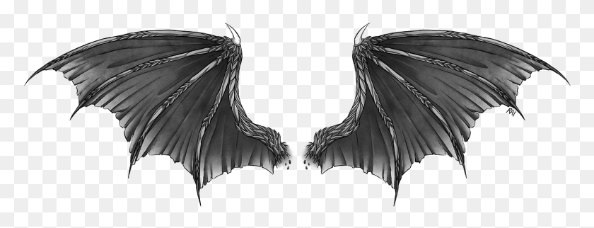 1265x426 Dragon Wings Image Black Dragon Wings, Clothing, Apparel HD PNG Download