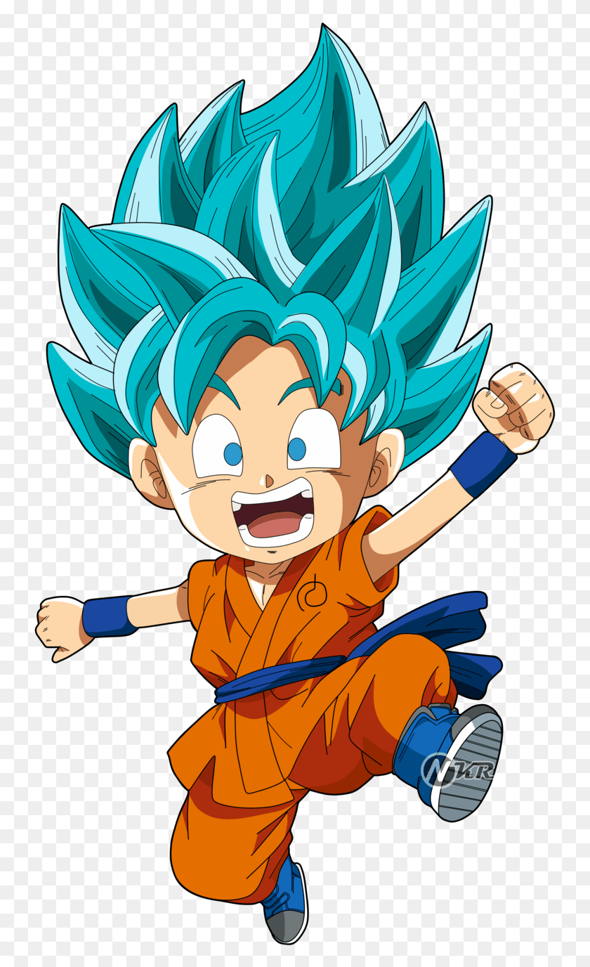 743x1316 Dragonballsuper Goku Blue Chibi, Комиксы, Книга, Манга Hd Png Скачать