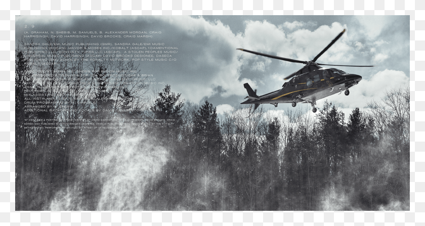 1600x794 Drake Views Cover Sleeve2 Wkndtv Booklet Drake Views, Helicopter, Aircraft, Vehicle HD PNG Download