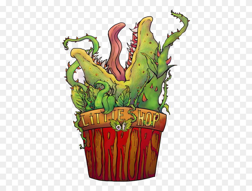 428x578 Drama Clipart Little Shop Of Horrors Plant Transparent, Dragon, Crowd HD PNG Download