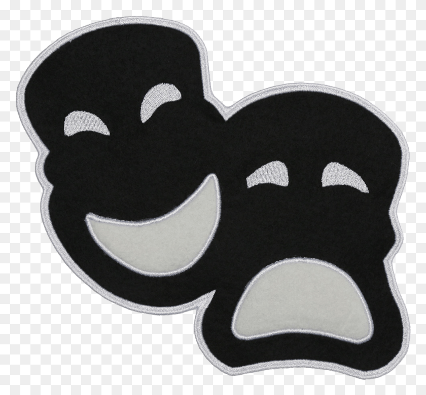 984x909 Descargar Png Máscaras De Drama Parche Negro, Alfombra, Stencil, Logotipo De Batman Hd Png