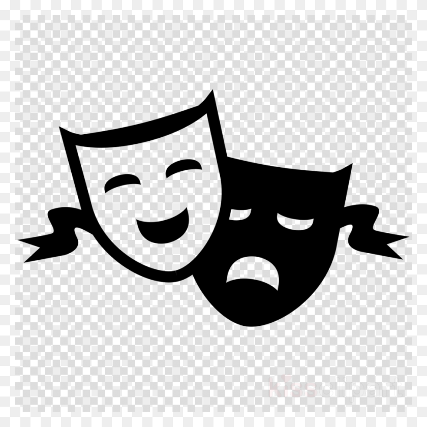 900x900 Drama Masks No Background Clipart Theatre Transparent Background Drama Clipart, Texture, Polka Dot, Gun HD PNG Download