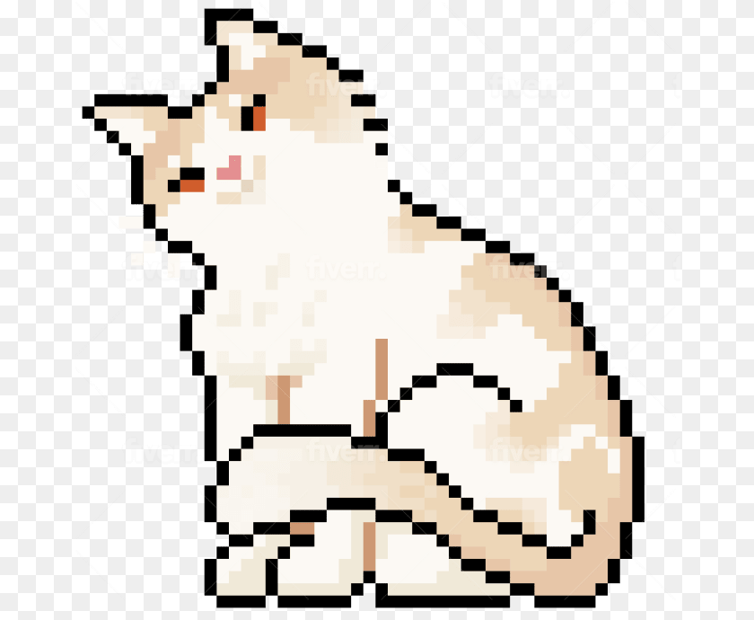 676x690 Draw Your Cat Or Pet In Pixel Art Orange Cross Stitch Pattern, Person, Animal PNG