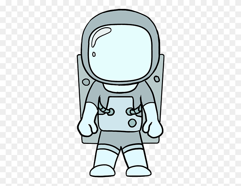 307x588 Drawing Area Astronaut Space Suit Drawing Easy HD PNG Download