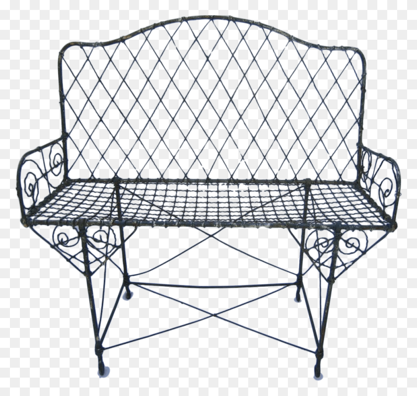 968x915 Drawing Benches Wire Bench, Furniture, Park Bench, Chair HD PNG Download