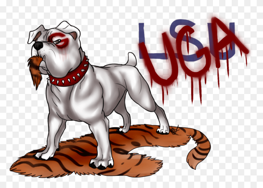 884x613 Drawing Bulldogs Graffiti Easy Georgia Bulldogs Drawing, Bulldog, Dog, Pet HD PNG Download