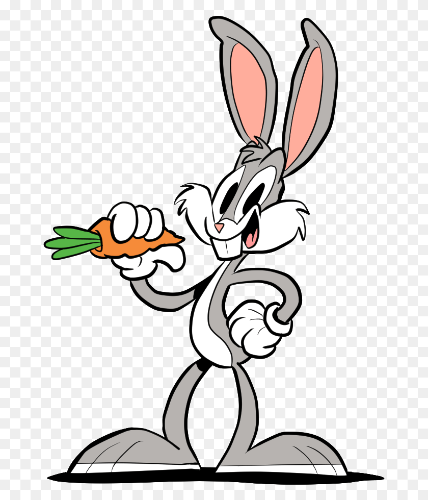 671x920 Dibujo De Conejitos Looney Tunes New Looney Tunes Bugs Bunny, Mano, Plantilla Hd Png