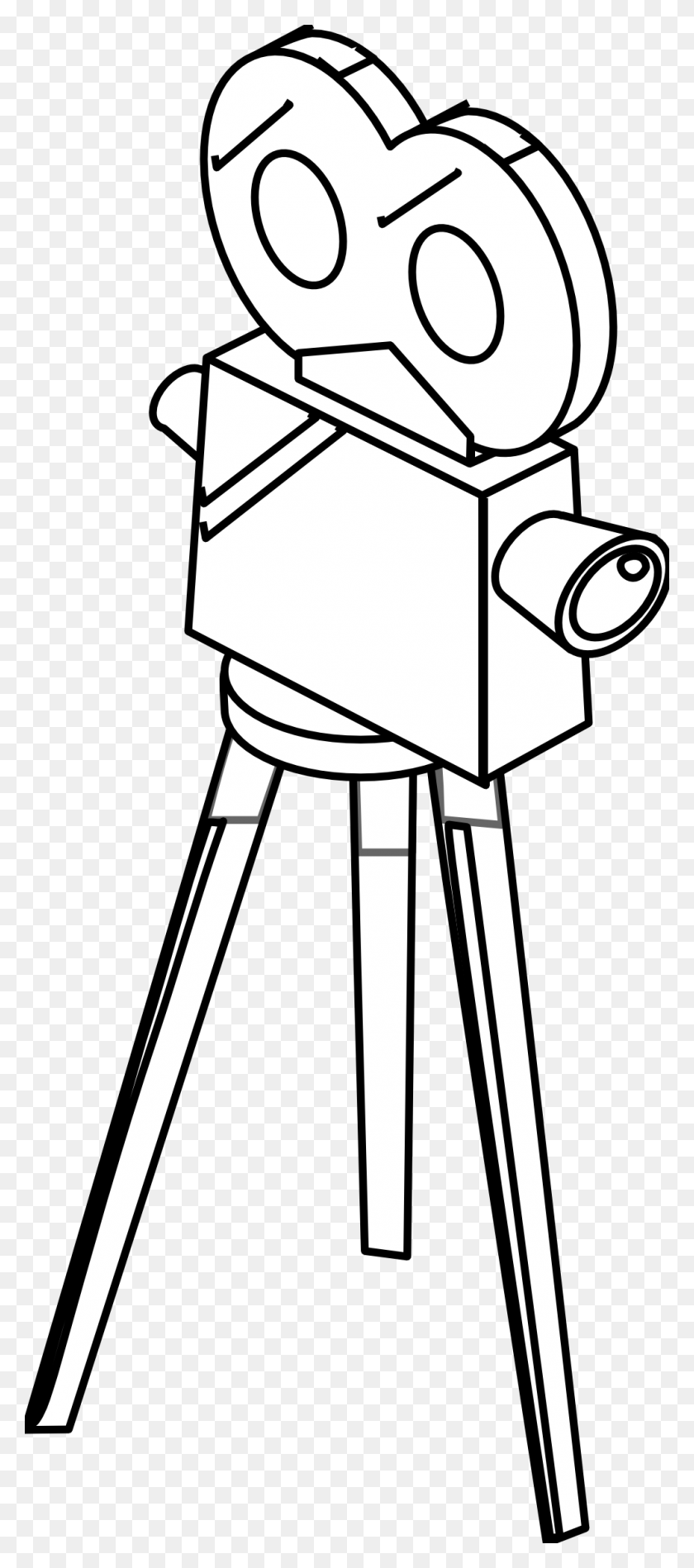 999x2355 Drawing Camera Colouring Pages Film Camera Coloring, Tripod, Electronics, Furniture HD PNG Download