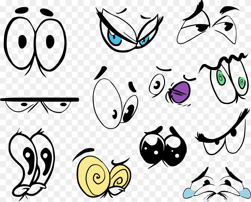 2510x2020 Drawing Cartoon Animation Eye Cartoon Animated Eyes Drawing, Art, Graphics, Stencil, Baby Sticker PNG