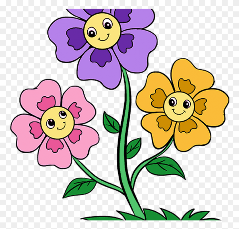 898x856 Drawing Cartoon Flowers Picture Easy Ways To Draw A Flowers Cartoon Images, Graphics, Floral Design HD PNG Download
