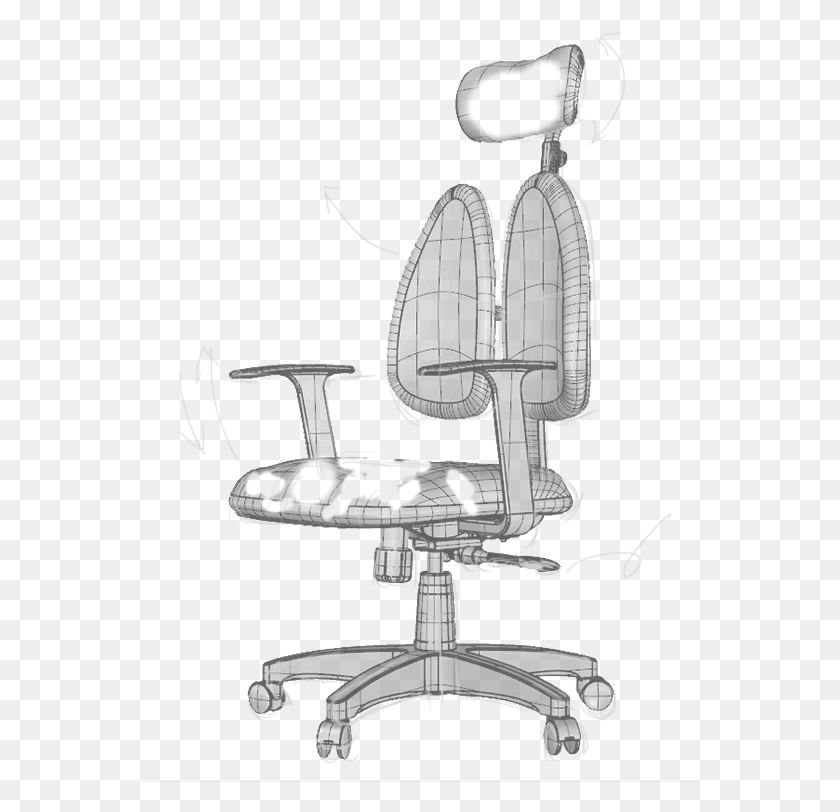 560x752 Drawing Chairs Office Chair Office Chair Drawing, Chair, Furniture, Cushion HD PNG Download