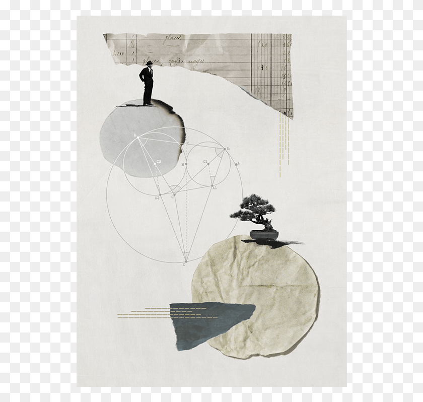 538x738 Рисунок Коллаж Дерево Иллюстрация, Человек, Человек Hd Png Скачать