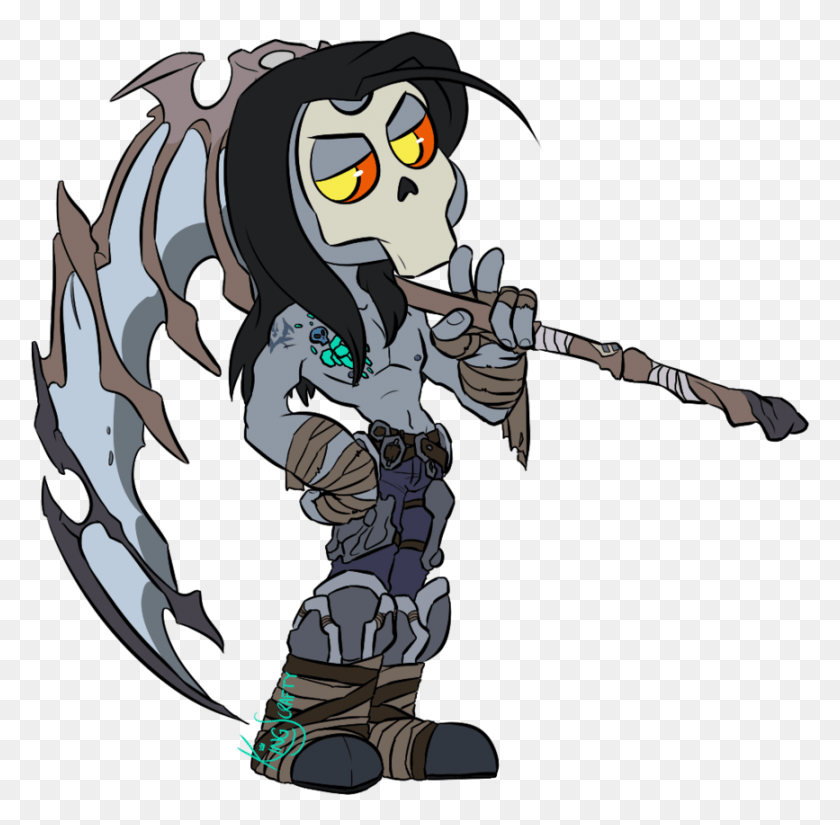 867x851 Drawing Darksiders Darksiders Chibi Death, Person, Human, Hook HD PNG Download