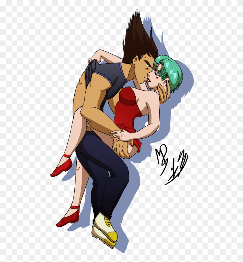 500x845 Рисунок Dbz Love Dragon Ball Z Vegeta Love, Объятие, Человек, Человек Hd Png Скачать