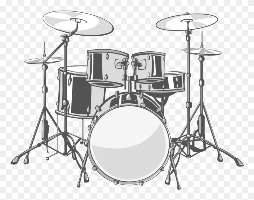 979x756 Drawing Drums Bass Drum Happy New Year 2019 Drums, Percussion, Musical Instrument, Chandelier HD PNG Download