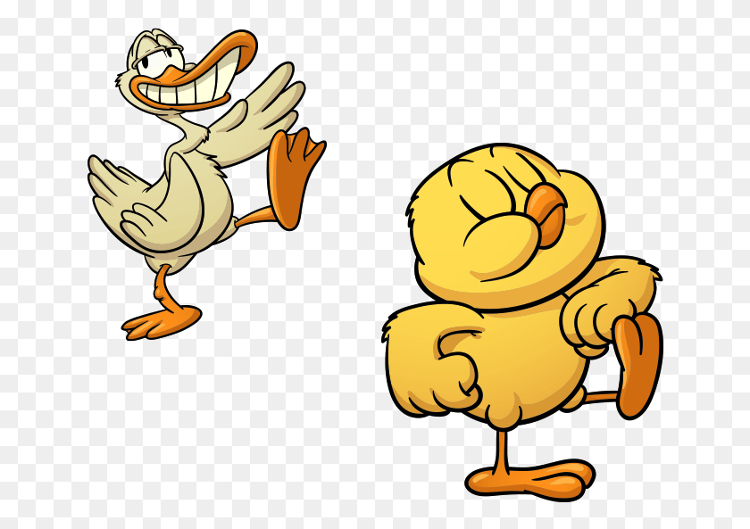 646x533 Drawing Ducks Cartoon Duck Funny Cartoon Farm Animals, Hand, Bird, Animal HD PNG Download