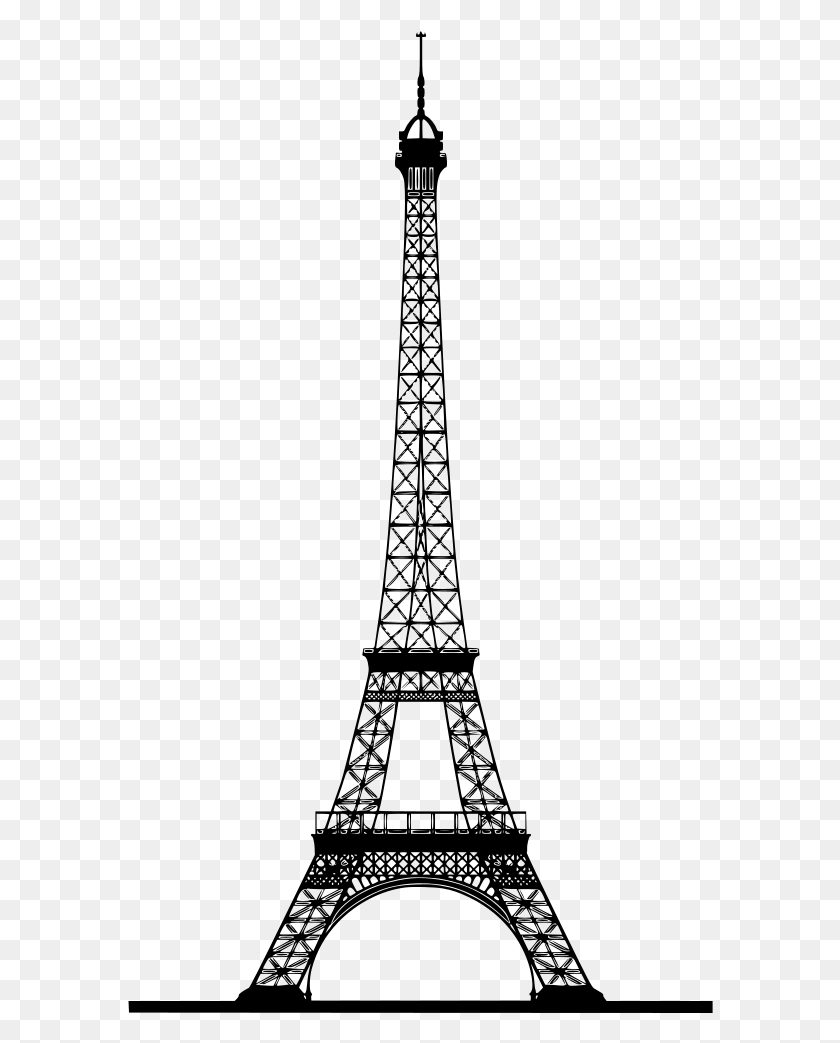 586x983 Drawing Fancy Eiffel Tower Eiffel Tower Clip Art, Gray, World Of Warcraft HD PNG Download