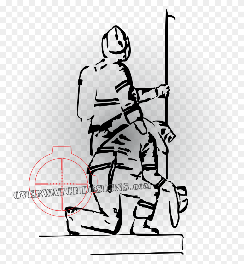 2150x2345 Drawing Firefighter Sketch, Knight, Fireman, Astronaut HD PNG Download