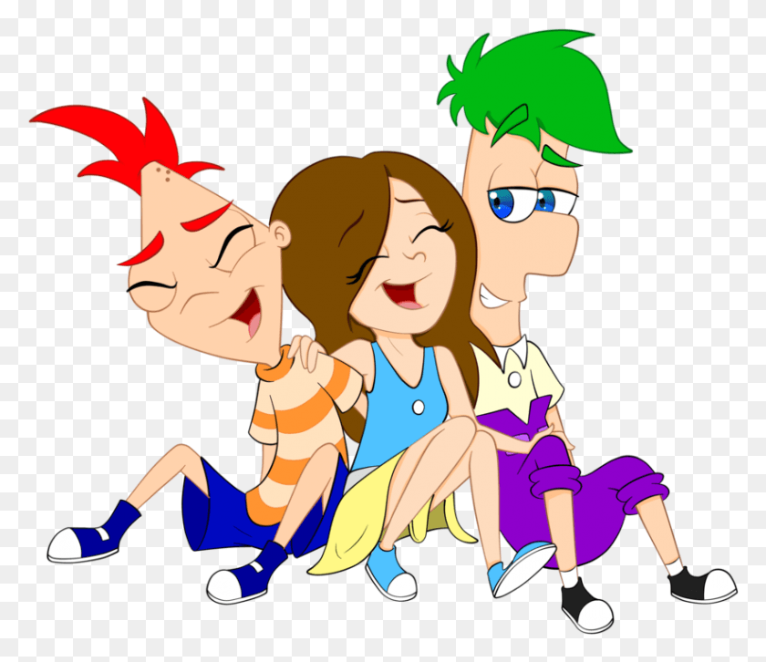 821x702 Drawing Friendship Animation Phineas And Ferb Oc, Person, Human, Graphics HD PNG Download