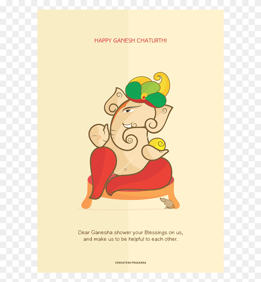 601x850 Drawing Ganesha Lord Minimal Ganesh Chaturthi Ads, Bird, Animal HD PNG Download