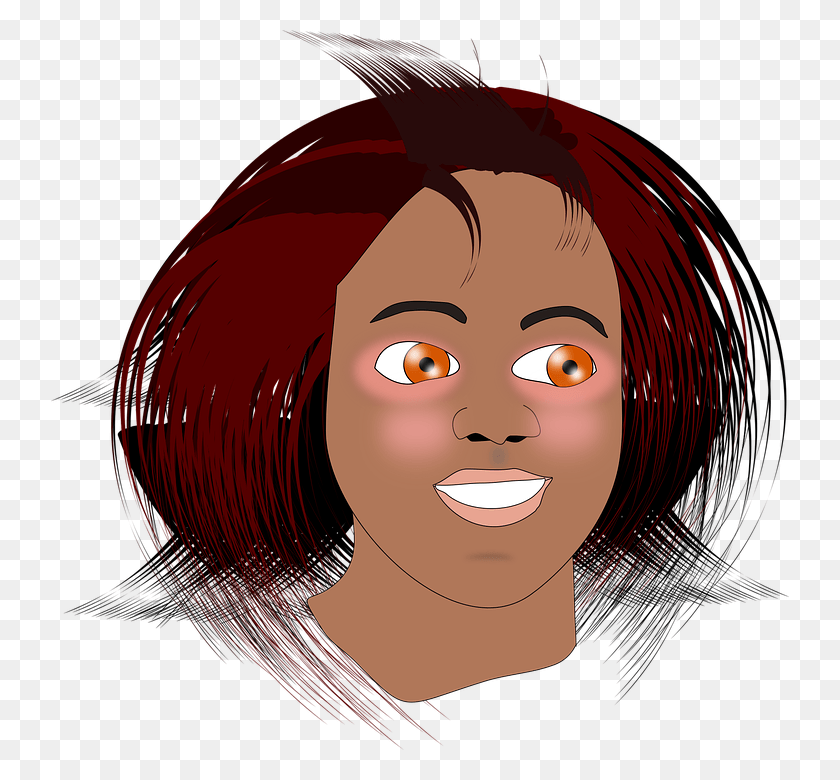 738x720 Drawing Girl Manga Bd Anime African Woman Cartoon, Face, Person, Human HD PNG Download
