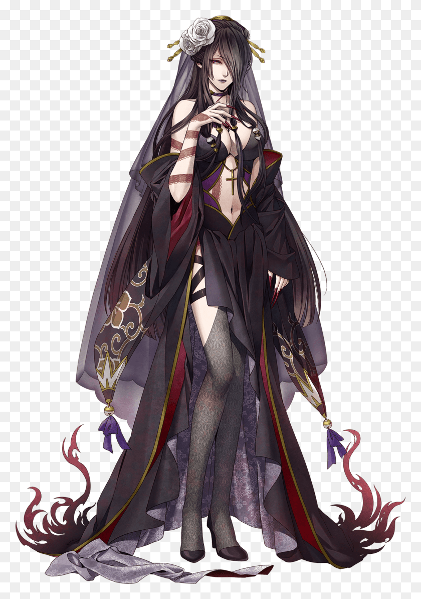 1080x1570 Drawing Gothic Bride Anime, Clothing, Apparel, Robe HD PNG Download