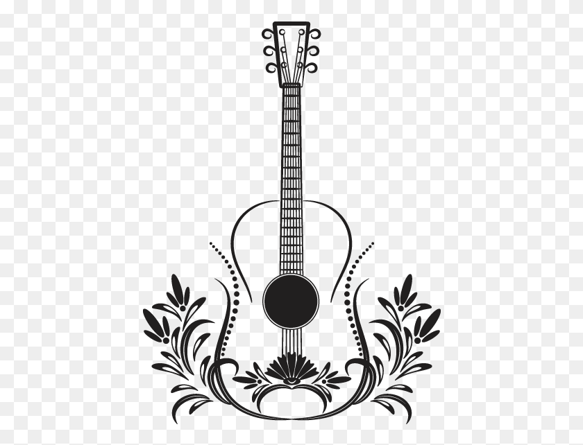 430x582 Dibujo De Diseño De Guitarra Vinilos Decorativos Para Guitarras, Actividades De Ocio, Instrumento Musical, Gráficos Hd Png Descargar