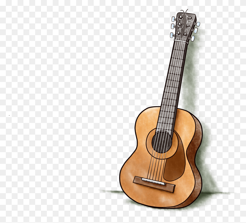 3001x2702 Drawing Guitar Realistic Acoustic Guitar, Leisure Activities, Musical Instrument, Bass Guitar HD PNG Download