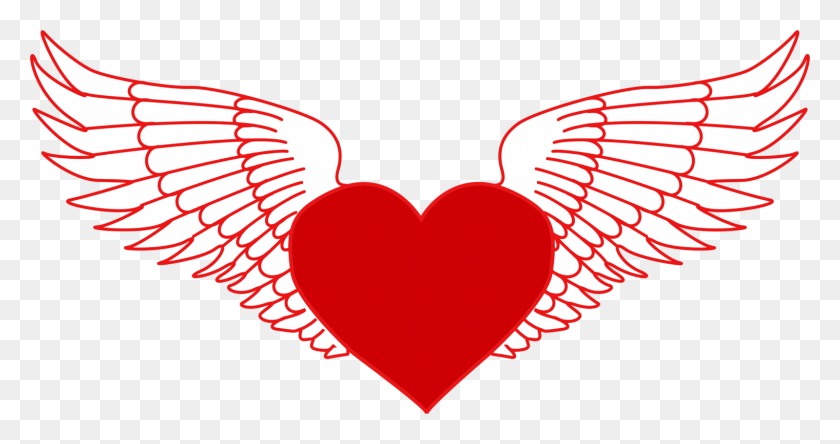 1520x750 Рисунок Сердца Полет Орган Сердце С Крыльями Svg, Этикетка, Текст, Амур Hd Png Скачать