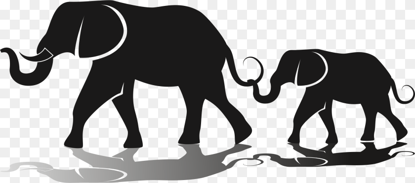 2382x1056 Drawing Hole Elephant Elephant Family Clip Art, Animal, Wildlife, Mammal Transparent PNG
