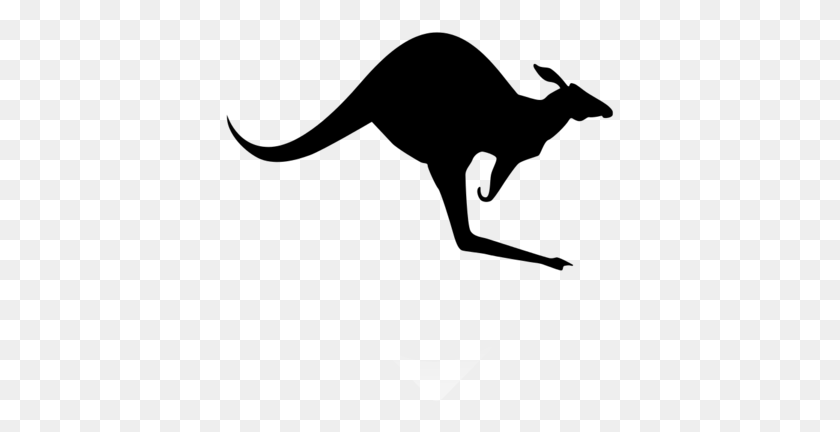 389x372 Drawing Kangaroos Black And White Kangaroo Sign, Logo, Symbol, Trademark HD PNG Download