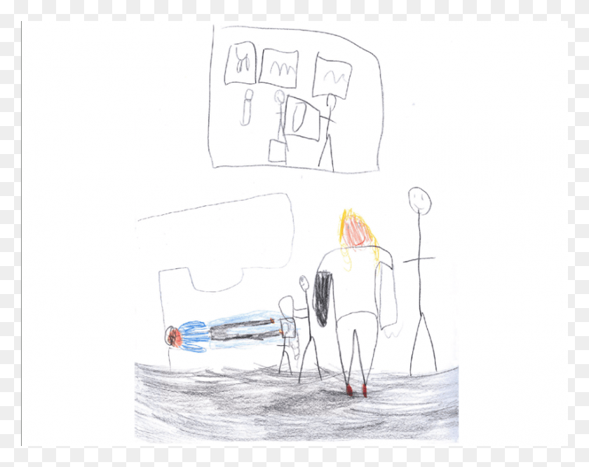 850x662 Drawing Made By A Girl 10 Years Old Laying Down Waiting Sketch, Outdoors HD PNG Download