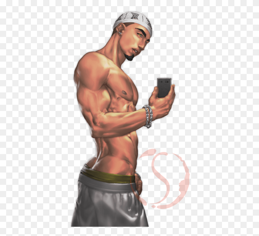 393x706 Drawing Muscles Body Builder Muslim Muscle, Person, Human, Mobile Phone HD PNG Download