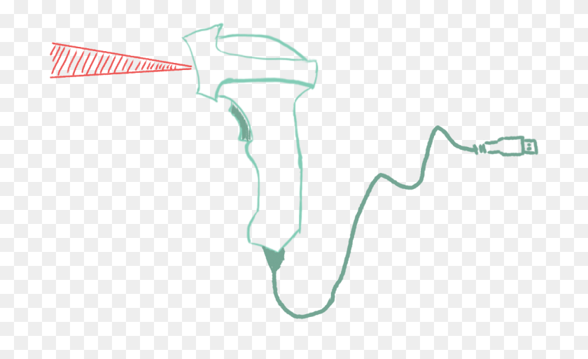 700x453 Drawing Of A Barcode Scanner Sketch, Light, Hand, Plot HD PNG Download