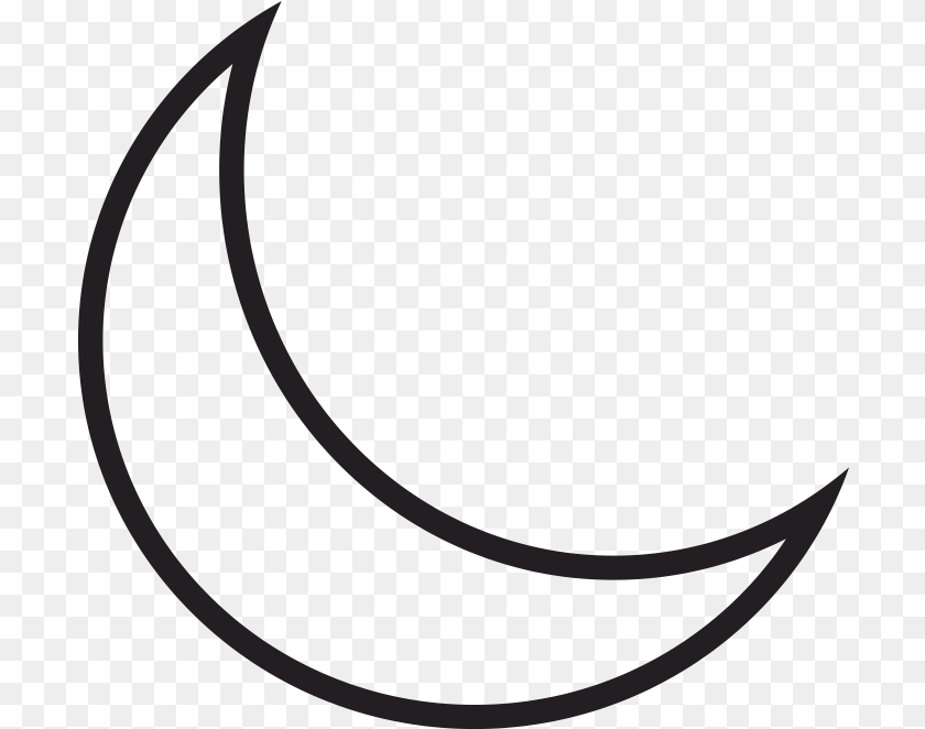 701x662 Drawing Of A Crescent Moon Download Circle, Astronomy, Nature, Night, Outdoors PNG