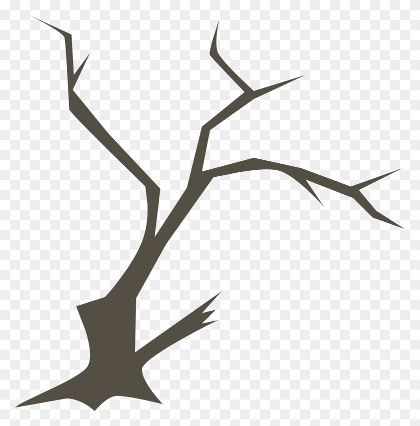 1887x1920 Drawing Of Spooky Tree Without Foliage Ramas De Arbol, Plant, Stencil, Leaf HD PNG Download