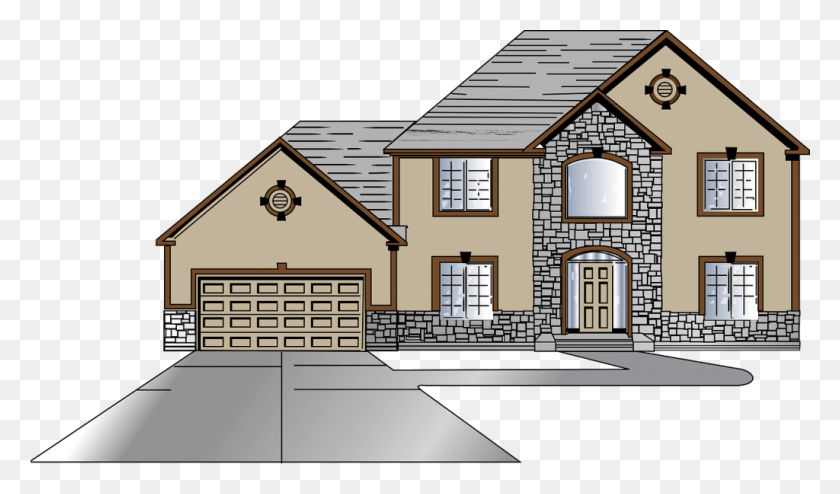 1024x570 Drawing Paints House Two Story House Clipart, Housing, Building, Urban HD PNG Download