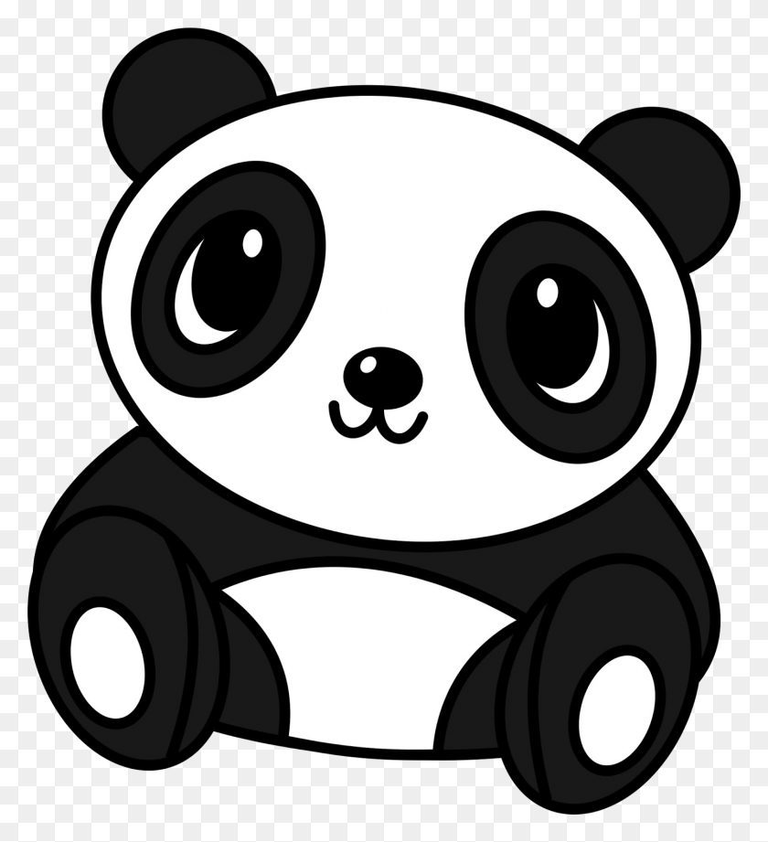 1448x1600 Drawing Pandas Giant Panda Cartoon Panda, Electronics, Camera, Stencil HD PNG Download
