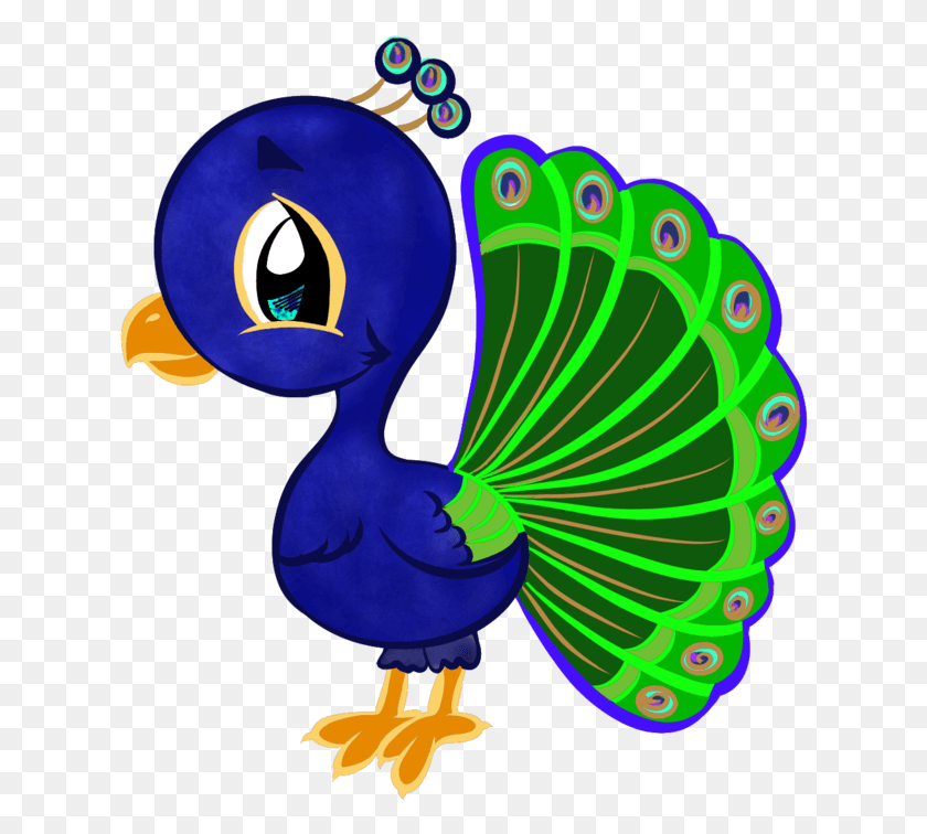 624x696 Drawing Peacocks Huge Freebie For Cartoon Peacocks To Draw, Bird, Animal, Dodo HD PNG Download