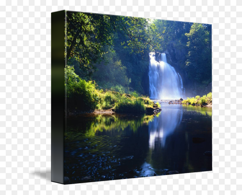 650x616 Drawing River Waterfall Waterfall, Outdoors, Water, Nature Descargar Hd Png