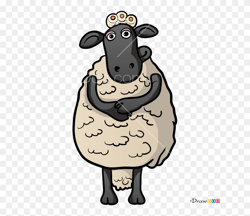 665x665 Drawing Sheep Cartoon Cartoon, Mammal, Animal, Buffalo HD PNG Download