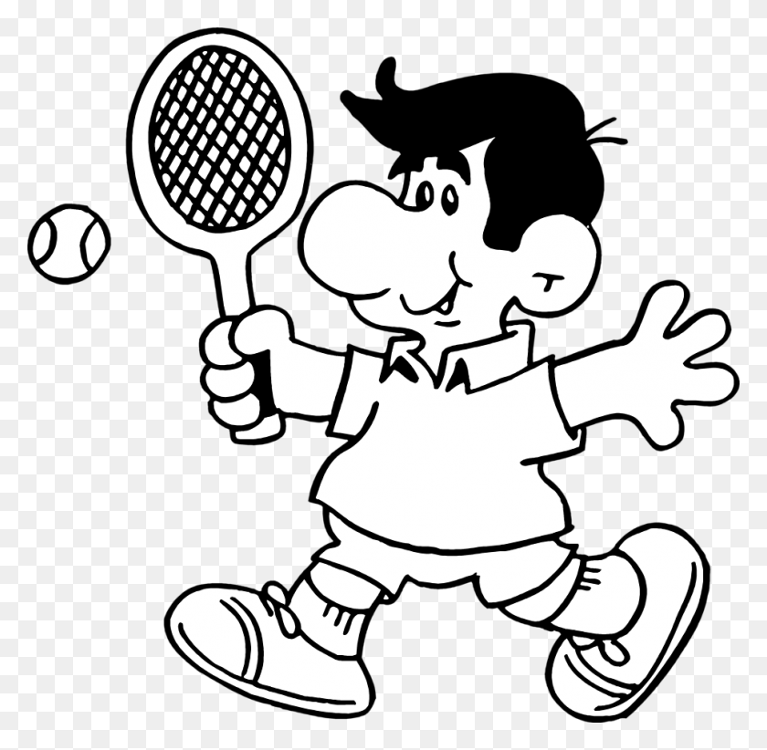 958x937 Dibujo De Deporte De Tenis De Tenis, Persona, Humano, Plantilla Hd Png