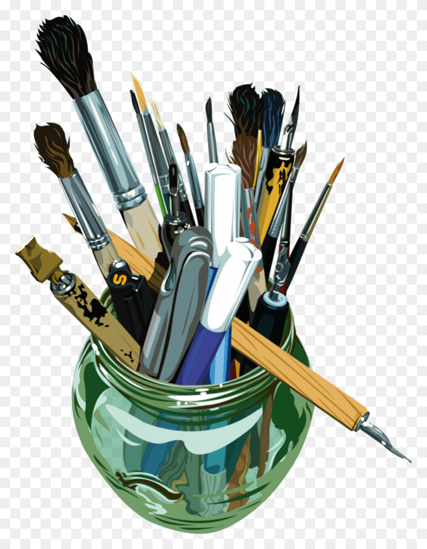 781x1022 Drawing Tools Art Drawing Tools, Cable, Brush, Tool HD PNG Download