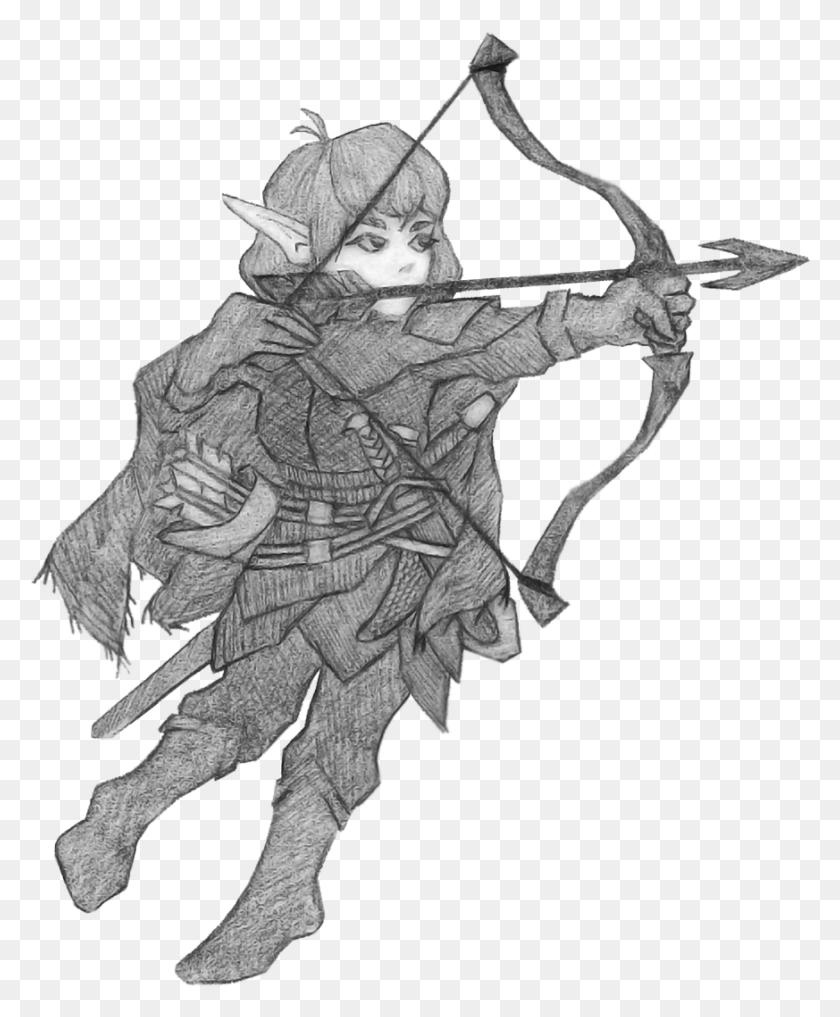 873x1072 Drawing Warrior Arrow Illustration, Person, Human, Sport HD PNG Download