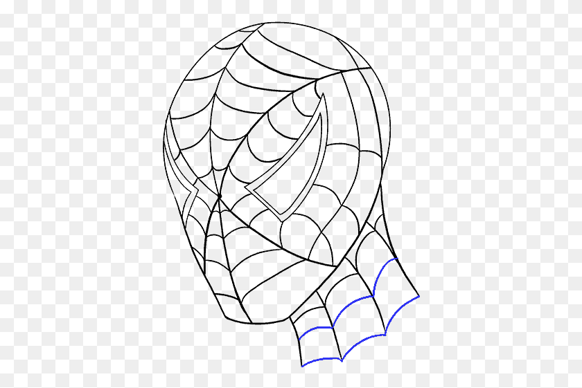 372x501 Drawing Web Spiderman Spider Man Draw Line, Outdoors, Gray, Symbol HD PNG Download