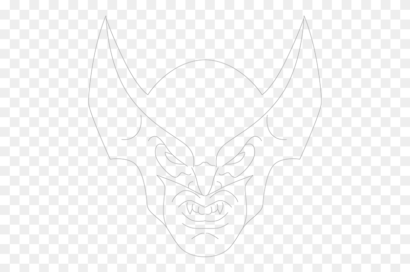 481x497 Drawing Wolverine Head Sketch, Statue, Sculpture HD PNG Download