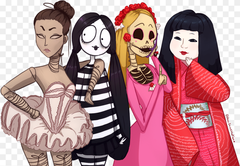 Drawlloween Mashup Day Cartoon, Adult, Publication, Person, Female Sticker PNG